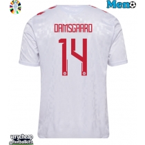 Denmark Mikkel Damsgaard #14 Replica Away Shirt Euro 2024 Short Sleeve